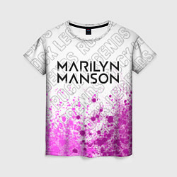 Женская футболка Marilyn Manson rock legends: символ сверху