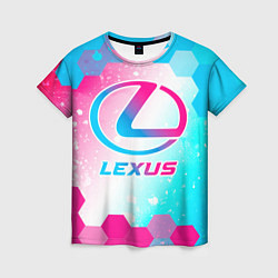 Футболка женская Lexus neon gradient style, цвет: 3D-принт