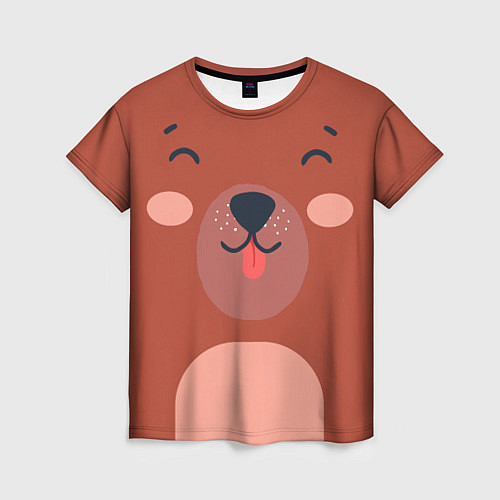 Женская футболка Малаш медвежонок / 3D-принт – фото 1