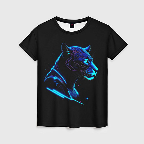 Женская футболка Пантера киберпан / 3D-принт – фото 1
