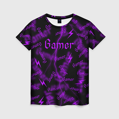Женская футболка Геймер - паттерн / 3D-принт – фото 1
