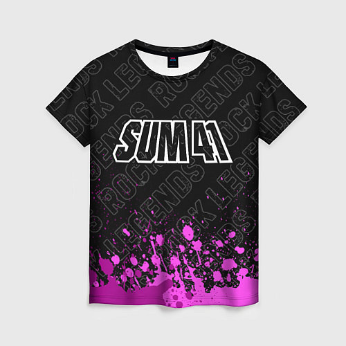 Женская футболка Sum41 rock legends: символ сверху / 3D-принт – фото 1