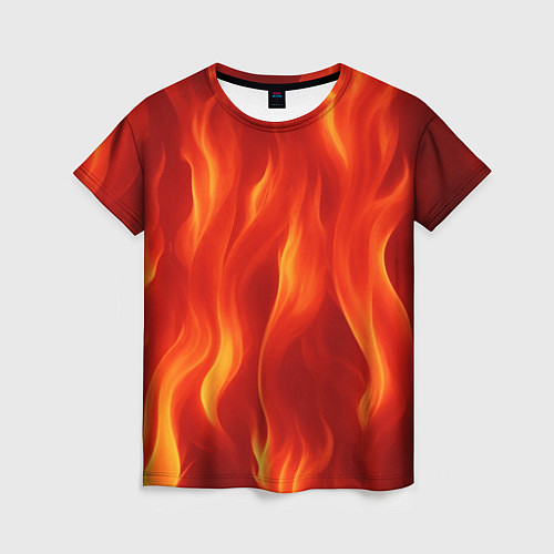 Женская футболка Огонь рыжий / 3D-принт – фото 1