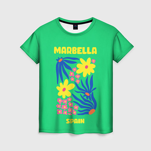 Женская футболка Марбелья - Испания / 3D-принт – фото 1