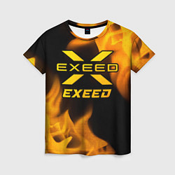 Футболка женская Exeed - gold gradient, цвет: 3D-принт