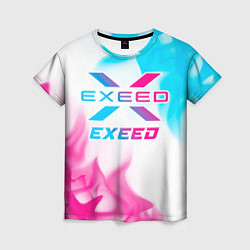 Футболка женская Exeed neon gradient style, цвет: 3D-принт