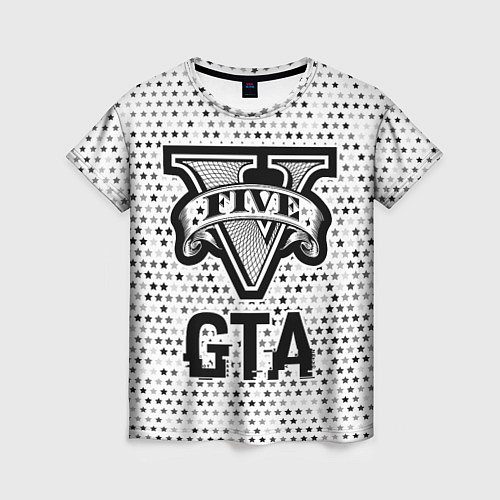 Женская футболка GTA glitch на светлом фоне / 3D-принт – фото 1