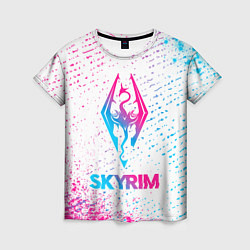 Футболка женская Skyrim neon gradient style, цвет: 3D-принт