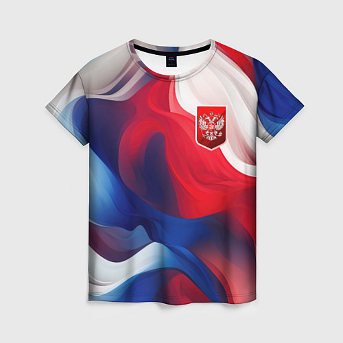 Женская футболка Красный герб России / 3D-принт – фото 1