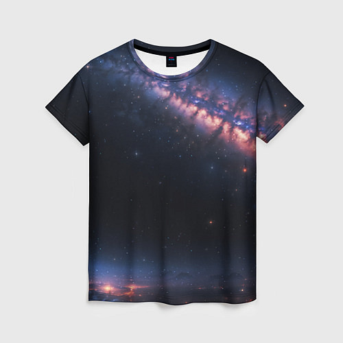 Женская футболка Млечный путь в звездном небе / 3D-принт – фото 1