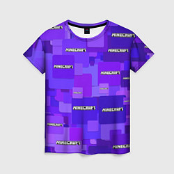 Женская футболка Minecraft pattern logo
