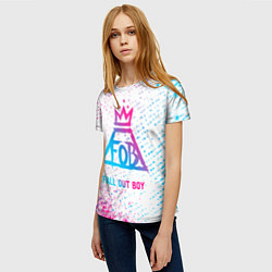 Футболка женская Fall Out Boy neon gradient style, цвет: 3D-принт — фото 2