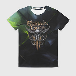 Футболка женская Baldurs Gate 3 logo dark green, цвет: 3D-принт