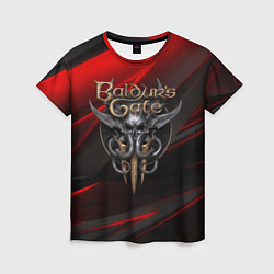 Футболка женская Baldurs Gate 3 logo geometry, цвет: 3D-принт