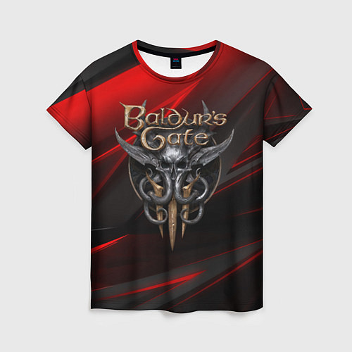 Женская футболка Baldurs Gate 3 logo geometry / 3D-принт – фото 1