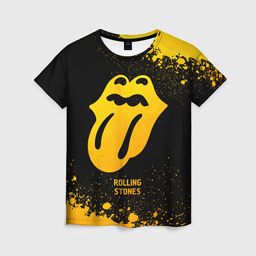 Женская футболка Rolling Stones - gold gradient / 3D-принт – фото 1