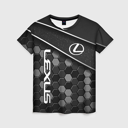 Женская футболка Lexus - Строгий технологичный / 3D-принт – фото 1