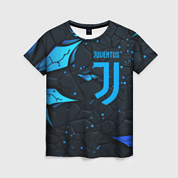 Футболка женская Juventus abstract blue logo, цвет: 3D-принт