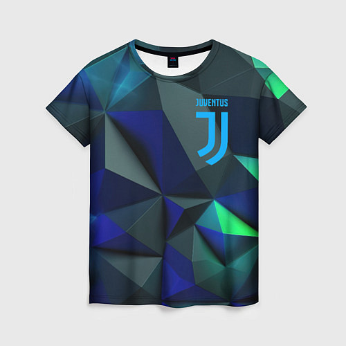 Женская футболка Juventus blue abstract logo / 3D-принт – фото 1