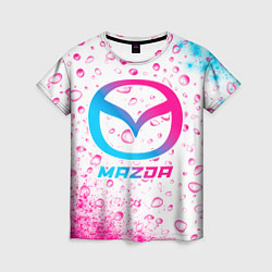 Футболка женская Mazda neon gradient style, цвет: 3D-принт