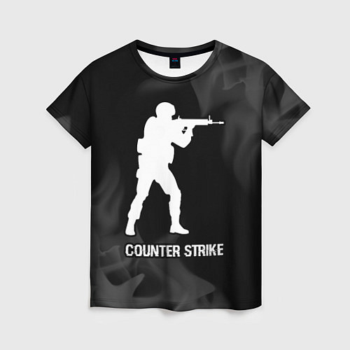Женская футболка Counter Strike glitch на темном фоне / 3D-принт – фото 1