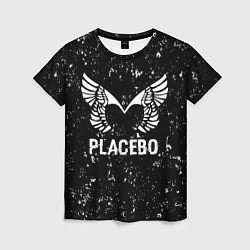 Футболка женская Placebo glitch на темном фоне, цвет: 3D-принт