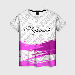 Женская футболка Nightwish rock legends: символ сверху