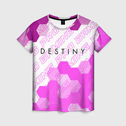 Футболка женская Destiny pro gaming: символ сверху, цвет: 3D-принт