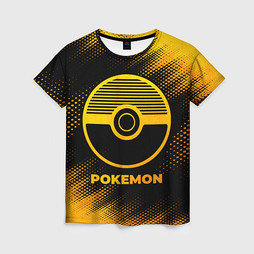 Женская футболка Pokemon - gold gradient / 3D-принт – фото 1