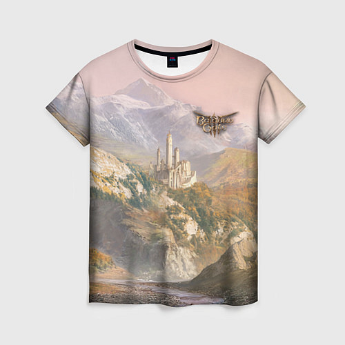 Женская футболка Baldurs Gate 3 Castle / 3D-принт – фото 1
