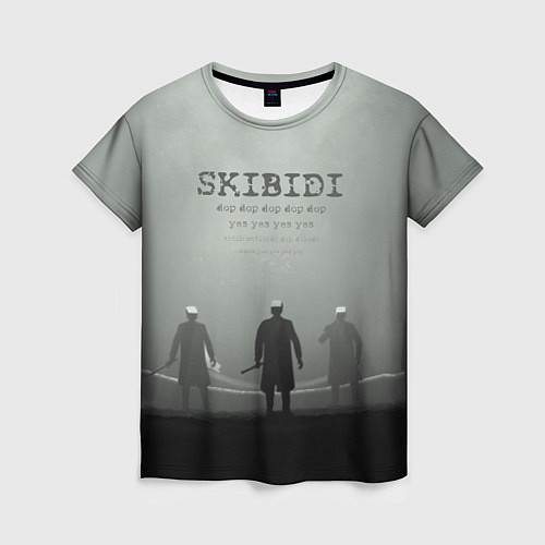 Женская футболка Skibisi toilet Camera men / 3D-принт – фото 1