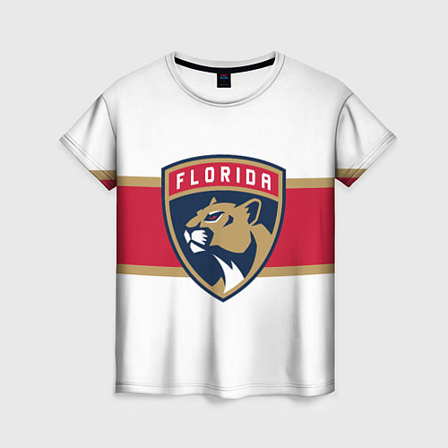 Женская футболка Florida panthers - uniform - hockey / 3D-принт – фото 1