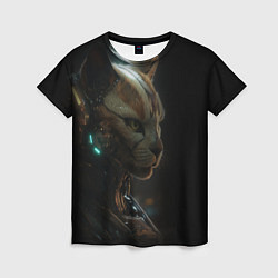 Женская футболка Cyber cat