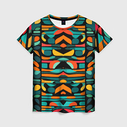 Женская футболка Абстрактный красочный паттерн - мода