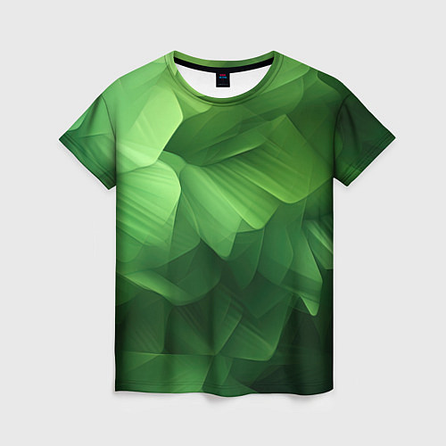 Женская футболка Green lighting background / 3D-принт – фото 1