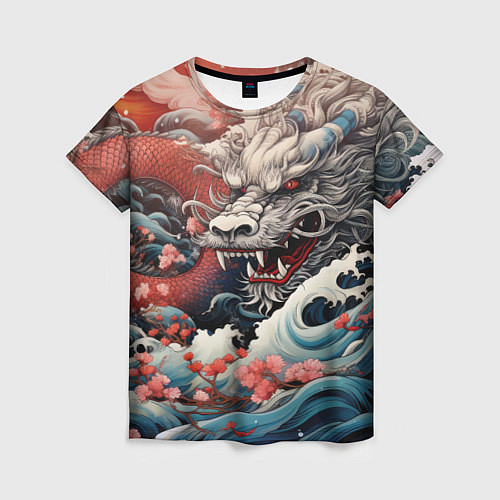 Женская футболка Морской дракон Irezumi / 3D-принт – фото 1