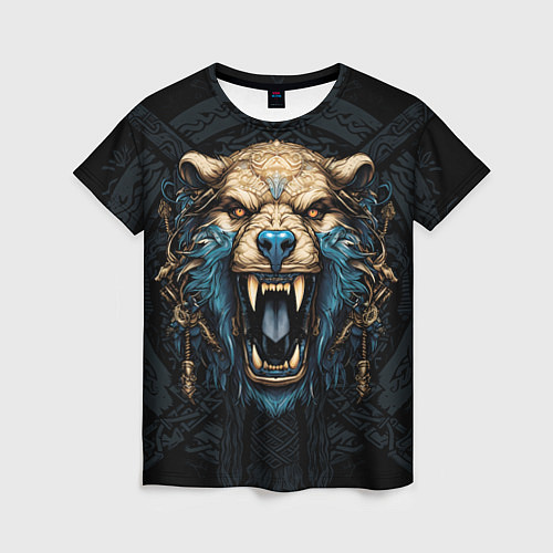 Женская футболка Скандинавский медведь / 3D-принт – фото 1