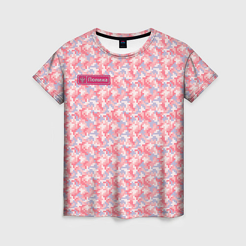 Женская футболка Цифровой камуфляж - Полина / 3D-принт – фото 1
