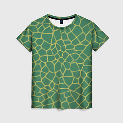 Женская футболка Зелёная текстура - нейросеть