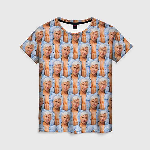 Женская футболка Паттерн - Райан Гослинг / 3D-принт – фото 1