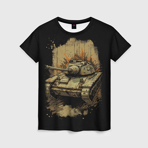Женская футболка Т54 русский танк / 3D-принт – фото 1
