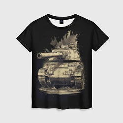 Футболка женская Русский танк т54, цвет: 3D-принт