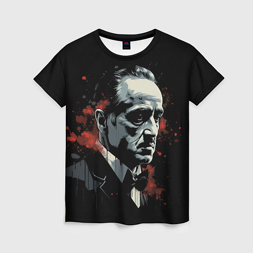 Женская футболка Портрет Дон Вито Корлеоне / 3D-принт – фото 1