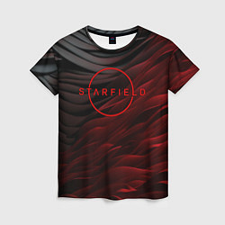 Женская футболка Starfield logo abstract