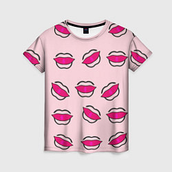 Футболка женская Силуэт губы, цвет: 3D-принт