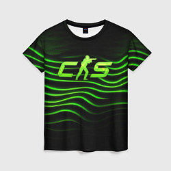 Женская футболка CS2 green logo