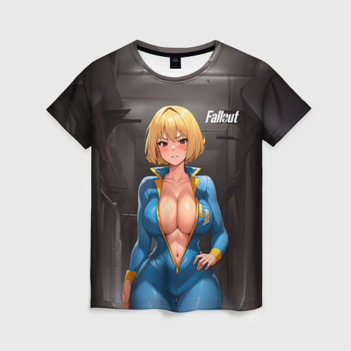 Женская футболка Fallout anime girl / 3D-принт – фото 1