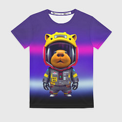 Футболка женская Baby capybara - cyberpunk, цвет: 3D-принт