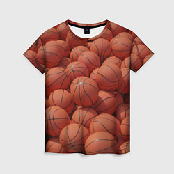 Женская футболка Узор с баскетбольными мячами