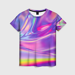 Футболка женская Радужное северное сияние, цвет: 3D-принт